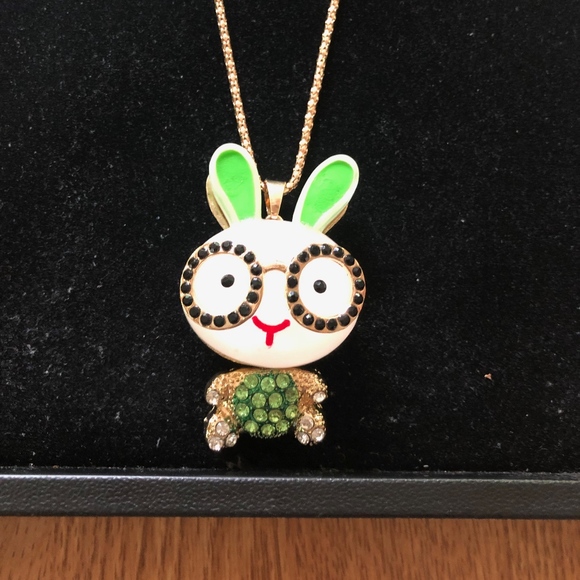 Betsey Johnson Jewelry - Betsey Johnson Bunny with glasses necklace